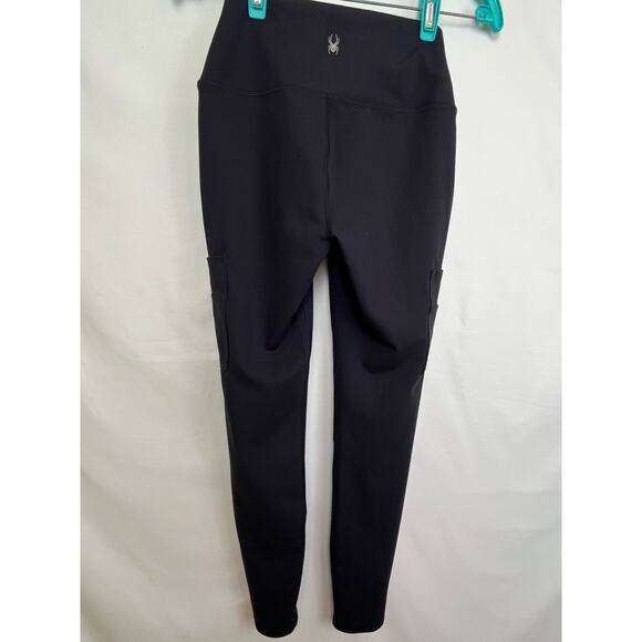 Spyder Womens Small Black Athletic Pullon Stretch Active Leggings SP679UR - Picture 7 of 9